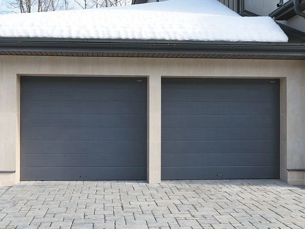 Cекционные ворота 3300х2600 мм антрацитовые DoorHan RSD02, almatyi.doorhan.ru